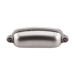 2-9/16 Inch Center to Center Dakota Charlotte Cup Pull, Pewter Antique