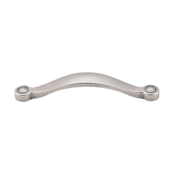 5-1/16 Inch Center to Center Dakota Saddle Cabinet Pull, Pewter Antique