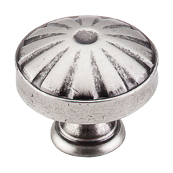 1-1/4 Inch Length Dakota Hudson Cabinet Knob, Pewter Antique