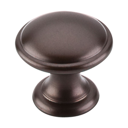 1-1/4 Inch Length Dakota Rounded Cabinet Knob, Oil Rubbed Bronze