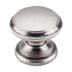 1-3/8 Inch Length Dakota Flat Top Cabinet Knob, Pewter Antique