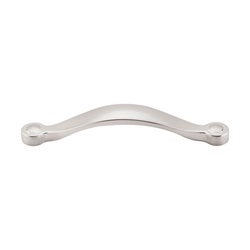 5-1/16 Inch Center to Center Asbury Saddle Cabinet Pull, Brushed Satin Nickel
