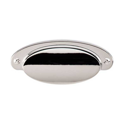 2-9/16 Inch Center to Center Asbury Dakota Cup Pull, Polished Nickel