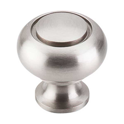 1-1/4 Inch Length Asbury Ring Cabinet Knob, Brushed Satin Nickel