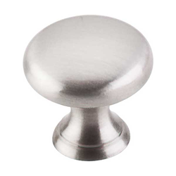 15/16 Inch Length Asbury Mushroom Cabinet Knob, Brushed Satin Nickel