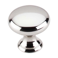 15/16 Inch Length Asbury Mushroom Cabinet Knob, Polished Nickel