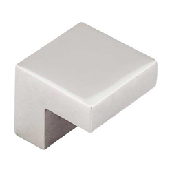 1 Inch Length Asbury Square Cabinet Knob, Polished Nickel