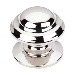1-3/8 Inch Length Asbury Empress Cabinet Knob, Polished Nickel