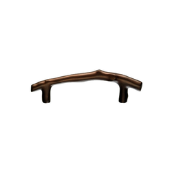 3-1/2 Inch Center to Center Aspen Twig Cabinet Pull, Mahogany Bronze