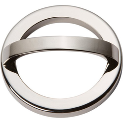 Tableau Pull and Baseplate 2-1/2 inch Center to Center Polished Nickel