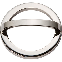 Tableau Pull and Baseplate 3 inch Center to Center Polished Nickel