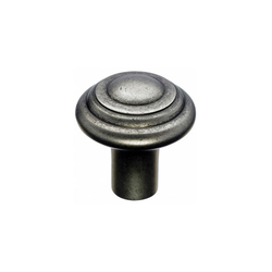 1-1/4 Inch Length Aspen Button Cabinet Knob, Silicon Bronze Light