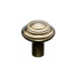 1-1/4 Inch Length Aspen Button Cabinet Knob, Light Bronze