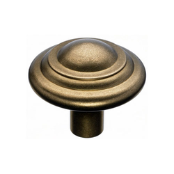 1-3/4 Inch Length Aspen Button Cabinet Knob, Light Bronze
