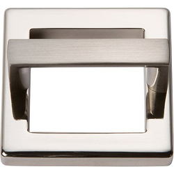 Tableau Pull and Baseplate 1-7/8 inch Center to Center Brushed Nickel