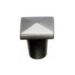 3/4 Inch Length Aspen Square Cabinet Knob, Silicon Bronze Light