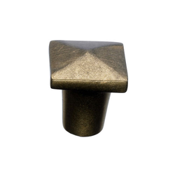 3/4 Inch Length Aspen Square Cabinet Knob, Light Bronze