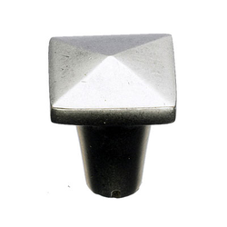 7/8 Inch Length Aspen Square Cabinet Knob, Silicon Bronze Light