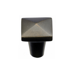 7/8 Inch Length Aspen Square Cabinet Knob, Medium Bronze