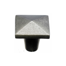1-1/4 Inch Length Aspen Square Cabinet Knob, Silicon Bronze Light