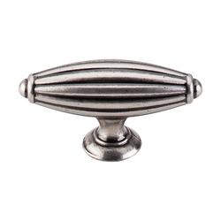 2-7/8 Inch Length Tuscany T-Handle Cabinet Knob, Pewter Antique