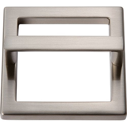 Tableau Pull and Baseplate 2-1/2 inch Center to Center Brushed Nickel