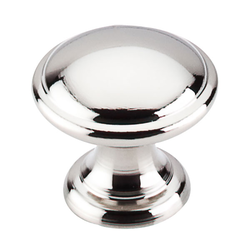 1-1/4 Inch Length Dakota Rounded Cabinet Knob, Polished Nickel