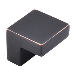 1 Inch Length Nouveau III Square Cabinet Knob, Tuscan Bronze