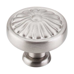10% OFF 1-1/4 Inch Length Normandy Flower Cabinet Knob, Brushed Satin Nickel
