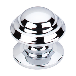 1-3/8 Inch Length Britannia Empress Cabinet Knob, Polished Chrome