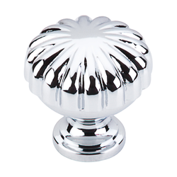 1-1/4 Inch Length Somerset II Melon Cabinet Knob, Polished Chrome