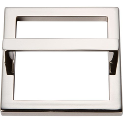 Tableau Pull and Baseplate 3 inch Center to Center Polished Nickel