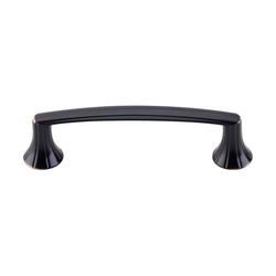 3-3/4 Inch Center to Center Edwardian Rue Cabinet Pull, Tuscan Bronze