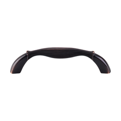 3-3/4 Inch Center to Center Edwardian Straight Cabinet Pull, Tuscan Bronze