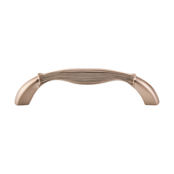 3-3/4 Inch Center to Center Edwardian Straight Cabinet Pull, Brushed Bronze