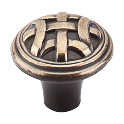 1 Inch Length Tuscany Celtic Cabinet Knob, Dark Antique Brass