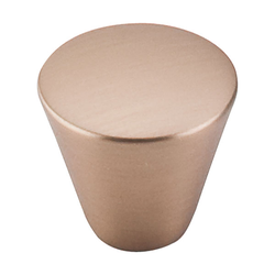 1-1/16 Inch Length Nouveau Cone Cabinet Knob, Brushed Bronze