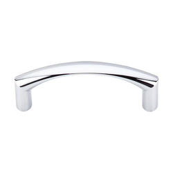 3 Inch Center to Center Nouveau Griggs Cabinet Pull, Polished Chrome