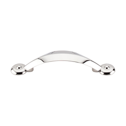 3 Inch Center to Center Dakota Angle Cabinet Pull, Polished Nickel