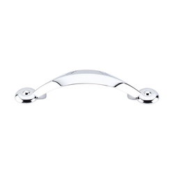 3 Inch Center to Center Dakota Angle Cabinet Pull, Polished Chrome