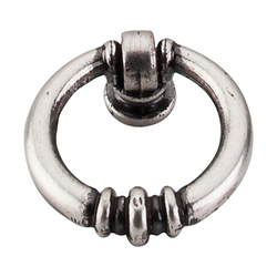 1-5/8 Inch Length Tuscany Newton Ring Pull, Pewter Antique