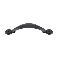 3 Inch Center to Center Dakota Angle Cabinet Pull, Flat Black