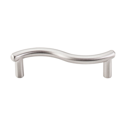 3 Inch Center to Center Nouveau Spiral Cabinet Pull, Brushed Satin Nickel