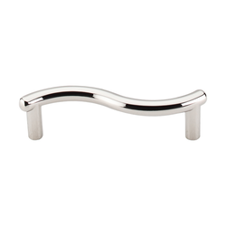 3 Inch Center to Center Nouveau Spiral Cabinet Pull, Polished Nickel