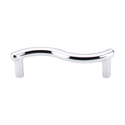3 Inch Center to Center Nouveau Spiral Cabinet Pull, Polished Chrome