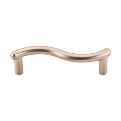 3 Inch Center to Center Nouveau Spiral Cabinet Pull, Brushed Bronze