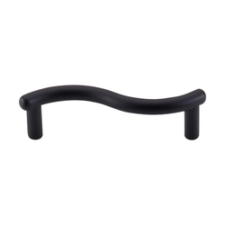 3 Inch Center to Center Nouveau Spiral Cabinet Pull, Flat Black