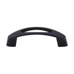 3 Inch Center to Center Nouveau Verona Cabinet Pull, Flat Black
