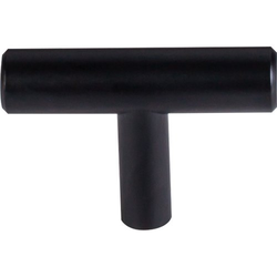 2 Inch Length Hopewell T-Handle Cabinet Knob Bar Pulls, Flat Black