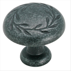 Nature's Splendor 1-1/4 Inch Diameter Wrought Iron Dark Cabinet Knob